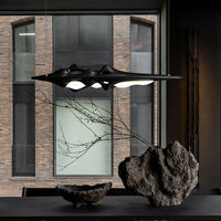 WOMO Mountain‑Shaped Wood Linear Pendant Light-WM3269