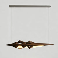 WOMO Mountain‑Shaped Wood Linear Pendant Light-WM3269