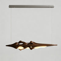 WOMO Mountain‑Shaped Wood Linear Pendant Light-WM3269