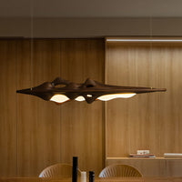 WOMO Mountain‑Shaped Wood Linear Pendant Light-WM3269