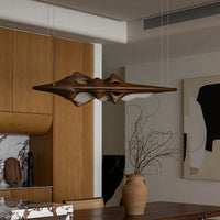 WOMO Mountain‑Shaped Wood Linear Pendant Light-WM3269