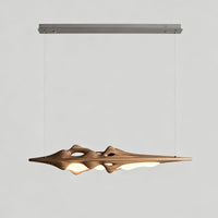 WOMO Mountain‑Shaped Wood Linear Pendant Light-WM3269