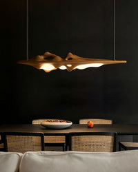 WOMO Mountain‑Shaped Wood Linear Pendant Light-WM3269