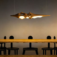 WOMO Mountain‑Shaped Wood Linear Pendant Light-WM3269