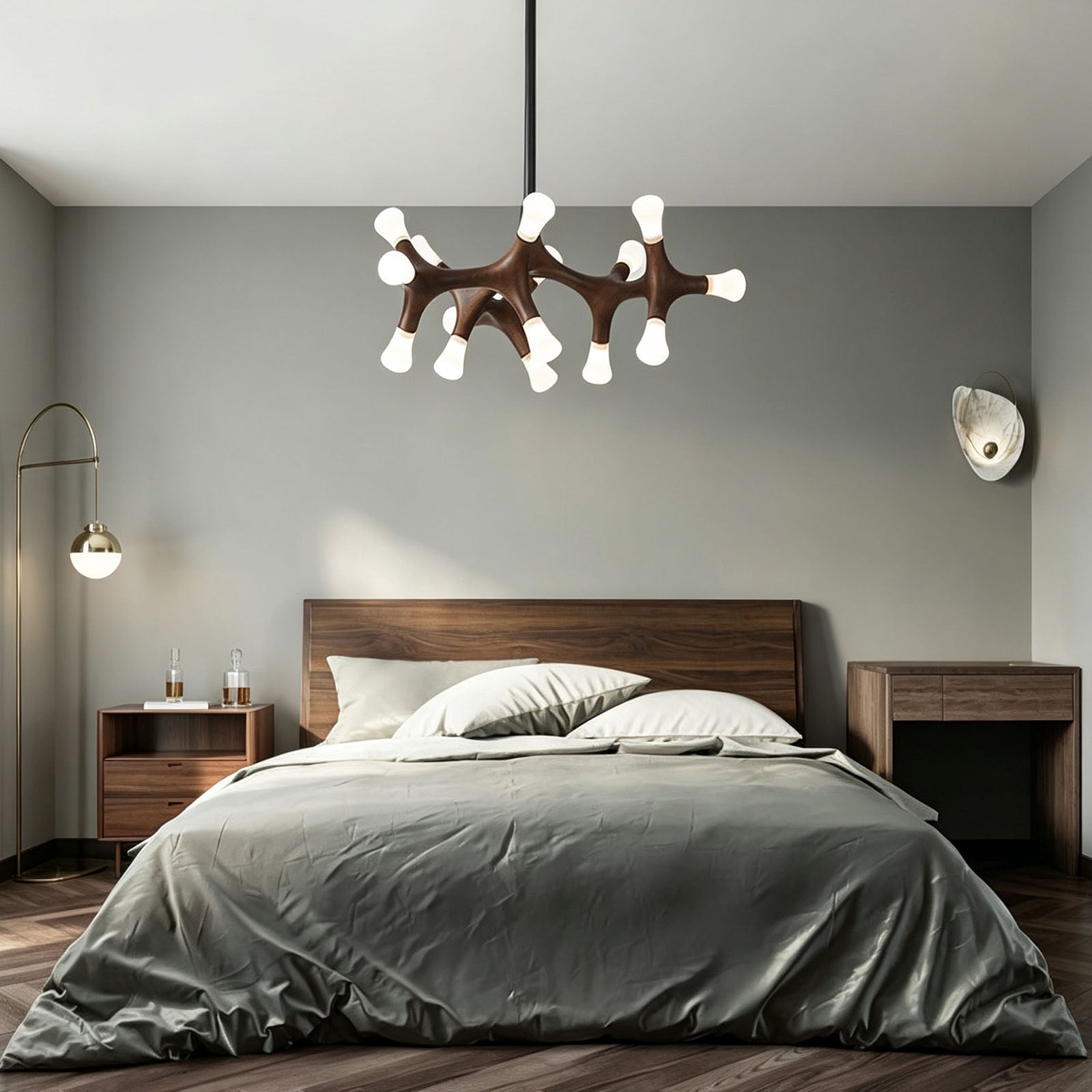 WOMO Tree Branch Wood Chandelier-WM3270