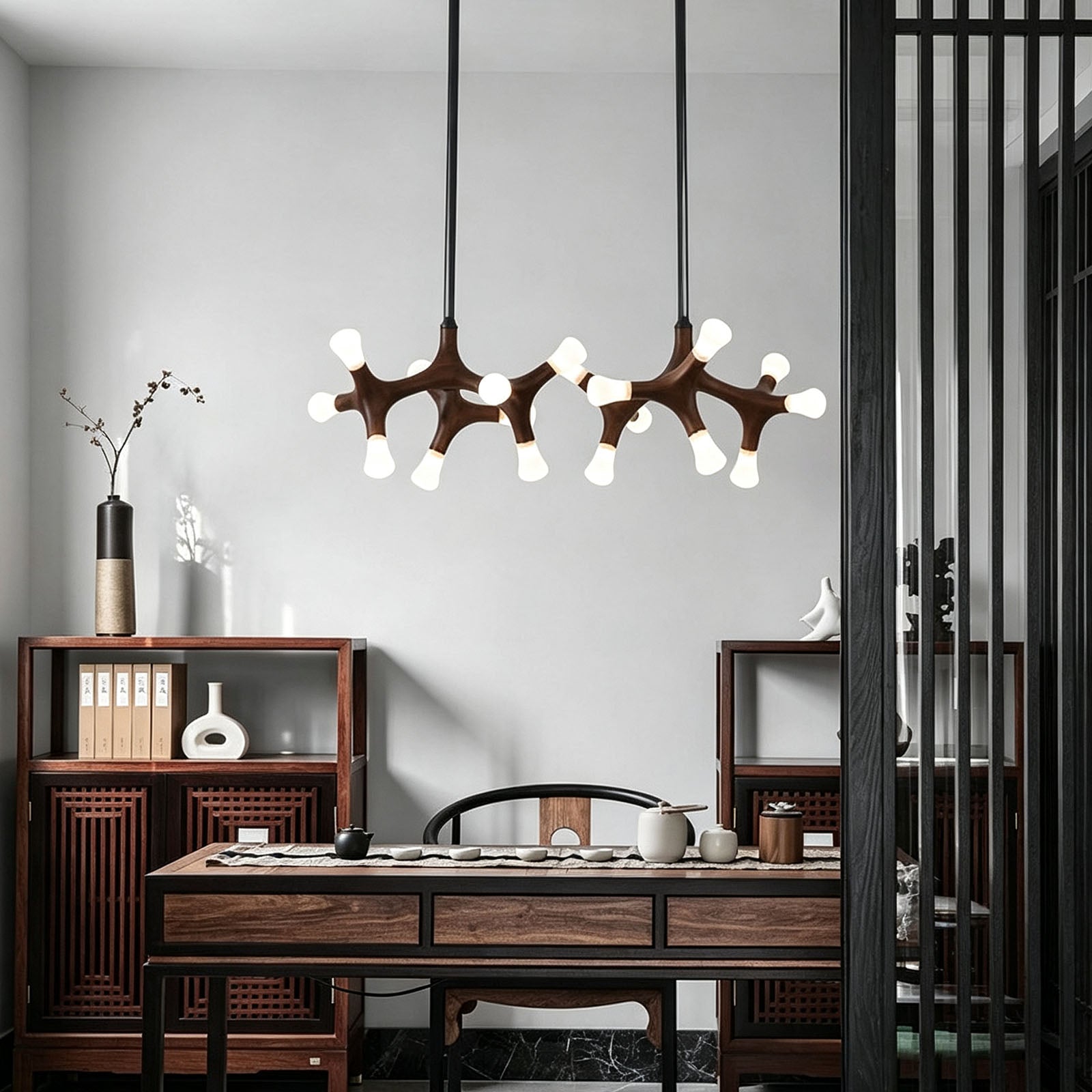 WOMO Tree Branch Wood Chandelier-WM3270