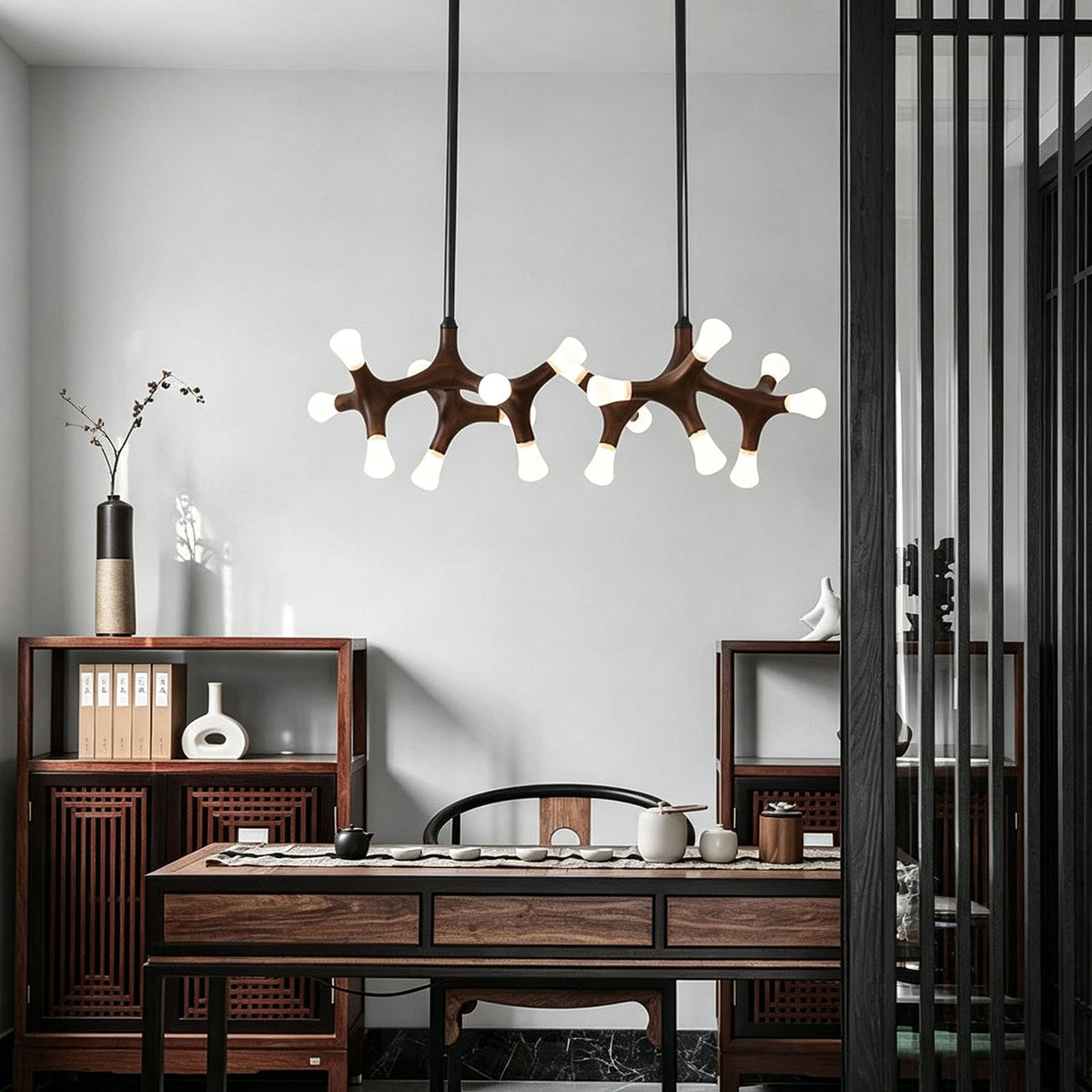 WOMO Tree Branch Wood Chandelier-WM3270
