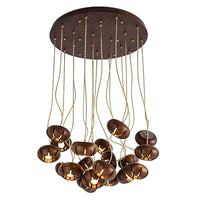 WOMO Cluster Multi‑Light Wood Chandelier-WM3271