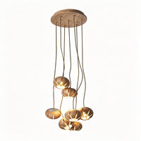WOMO Cluster Multi‑Light Wood Chandelier-WM3271