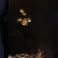 WOMO Cluster Multi‑Light Wood Chandelier-WM3271