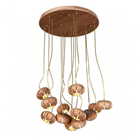 WOMO Cluster Multi‑Light Wood Chandelier-WM3271