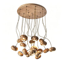 WOMO Cluster Multi‑Light Wood Chandelier-WM3271