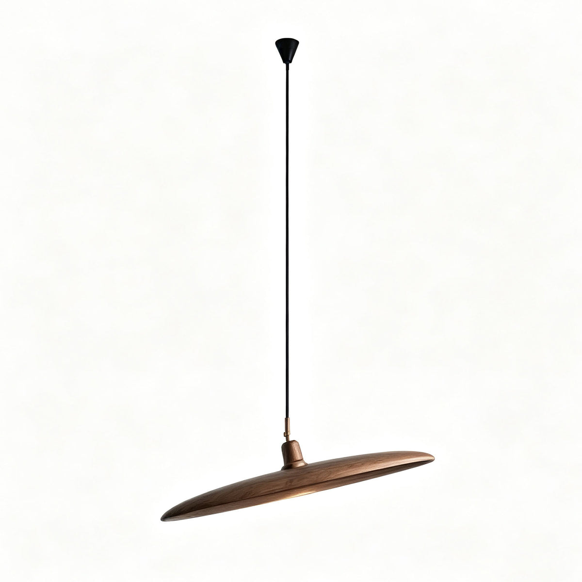 WOMO Adjustable Disc‑Shaped Wood Chandelier-WM3272