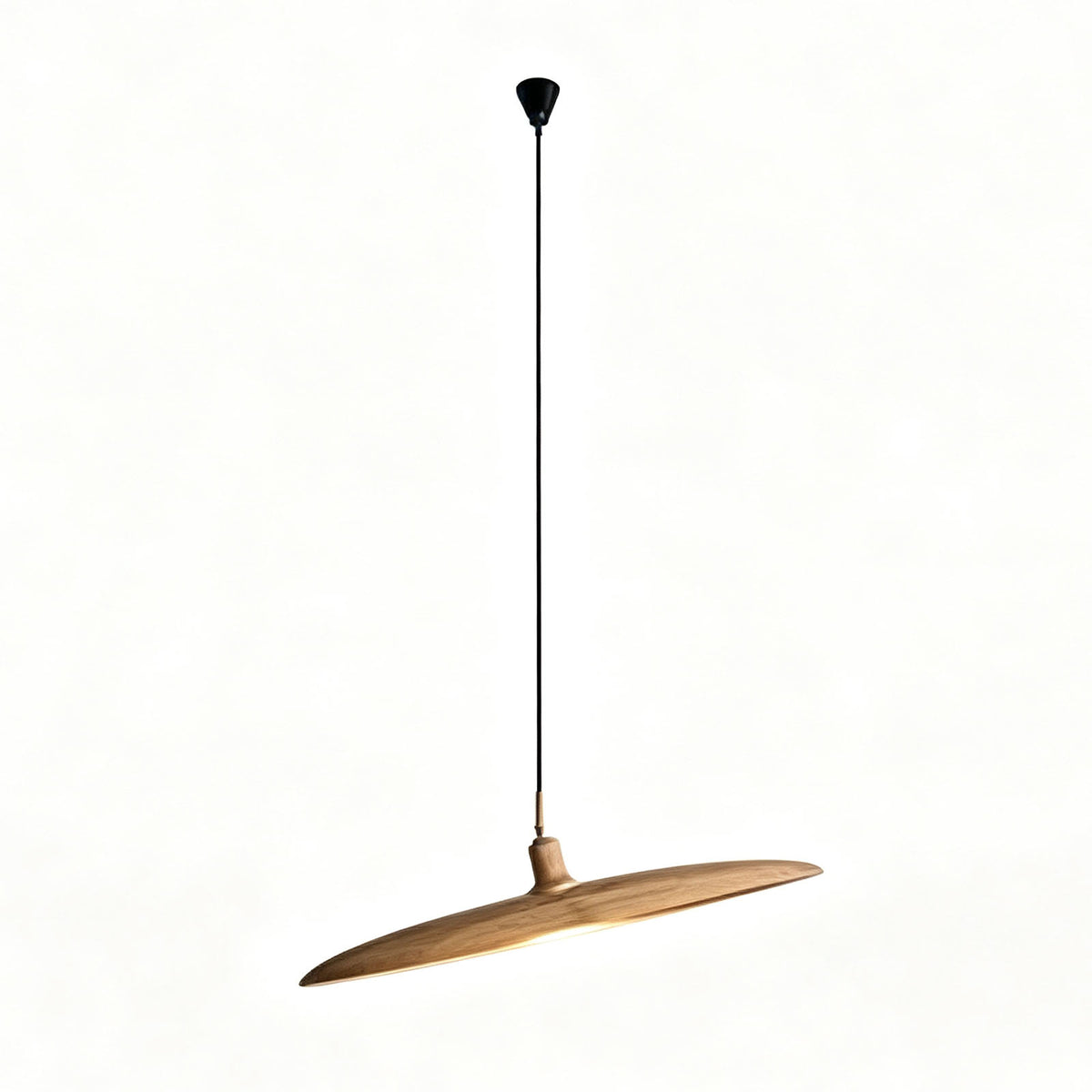 WOMO Adjustable Disc‑Shaped Wood Chandelier-WM3272