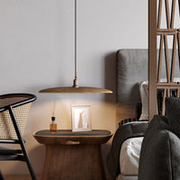 WOMO Adjustable Disc‑Shaped Wood Chandelier-WM3272