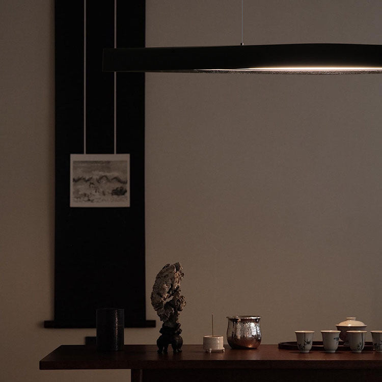 WOMO Minimalist Long Linear Wood Pendant Light-WM3273