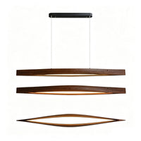WOMO Minimalist Long Linear Wood Pendant Light-WM3273