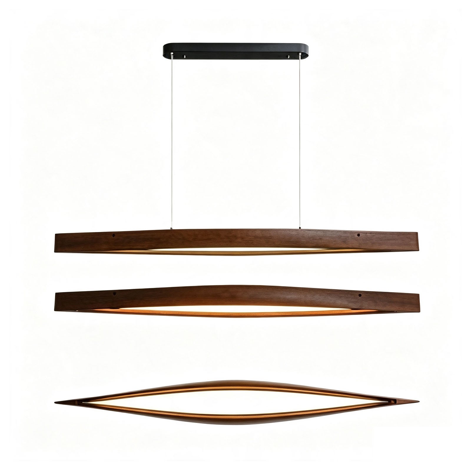 WOMO Minimalist Long Linear Wood Pendant Light-WM3273