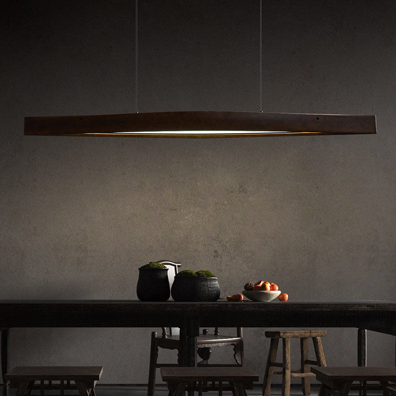 WOMO Minimalist Long Linear Wood Pendant Light-WM3273