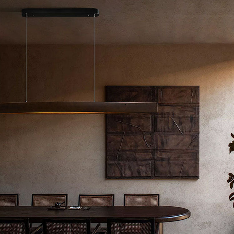 WOMO Minimalist Long Linear Wood Pendant Light-WM3273