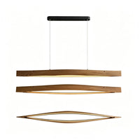 WOMO Minimalist Long Linear Wood Pendant Light-WM3273