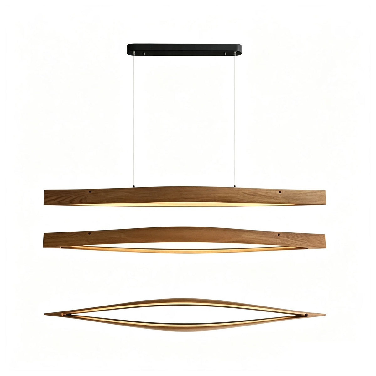 WOMO Minimalist Long Linear Wood Pendant Light-WM3273