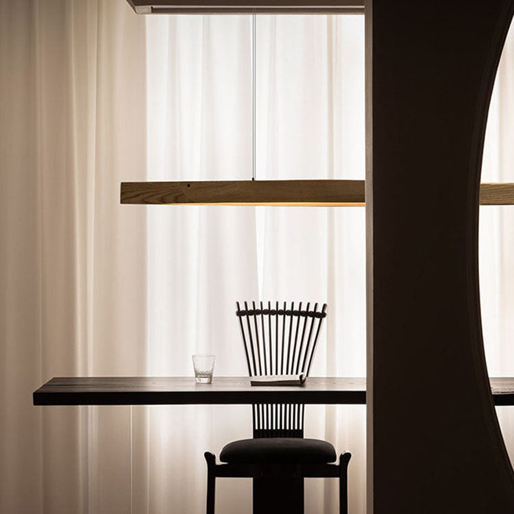 WOMO Minimalist Long Linear Wood Pendant Light-WM3273