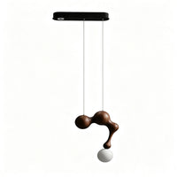 WOMO Hand‑Carved Irregular Wood Chandelier-WM3274