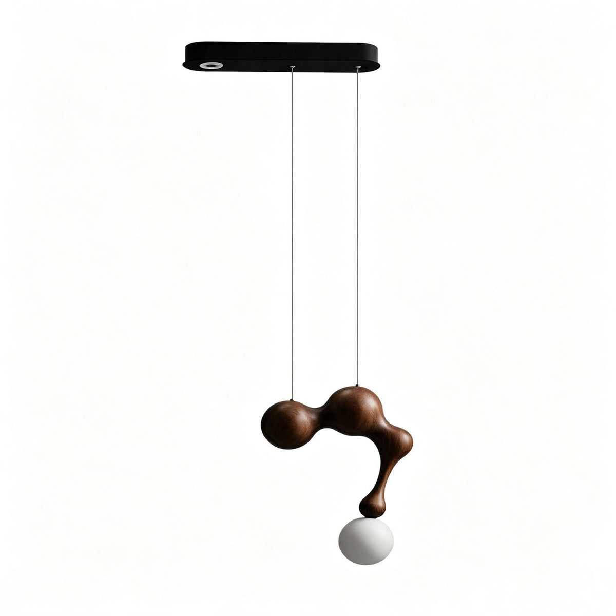 WOMO Hand‑Carved Irregular Wood Chandelier-WM3274