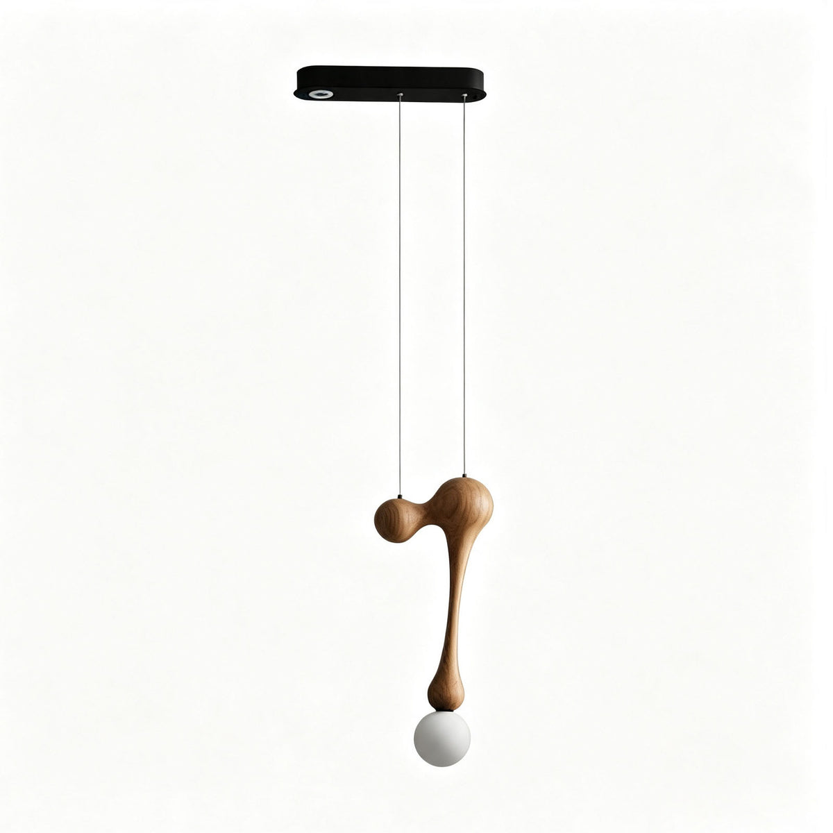 WOMO Hand‑Carved Irregular Wood Chandelier-WM3274
