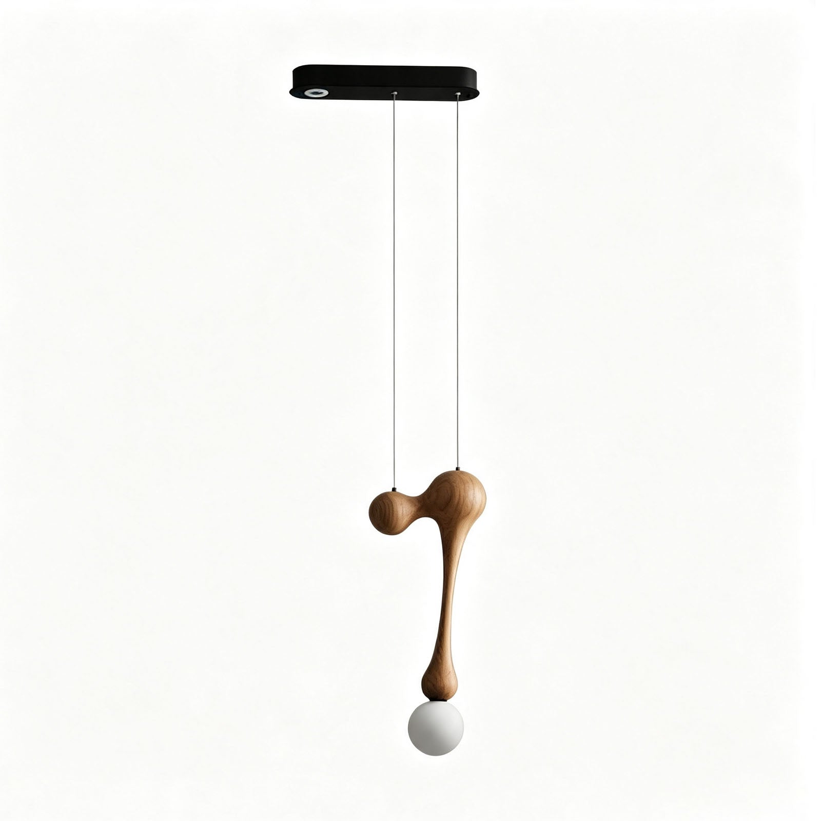 WOMO Hand‑Carved Irregular Wood Chandelier-WM3274
