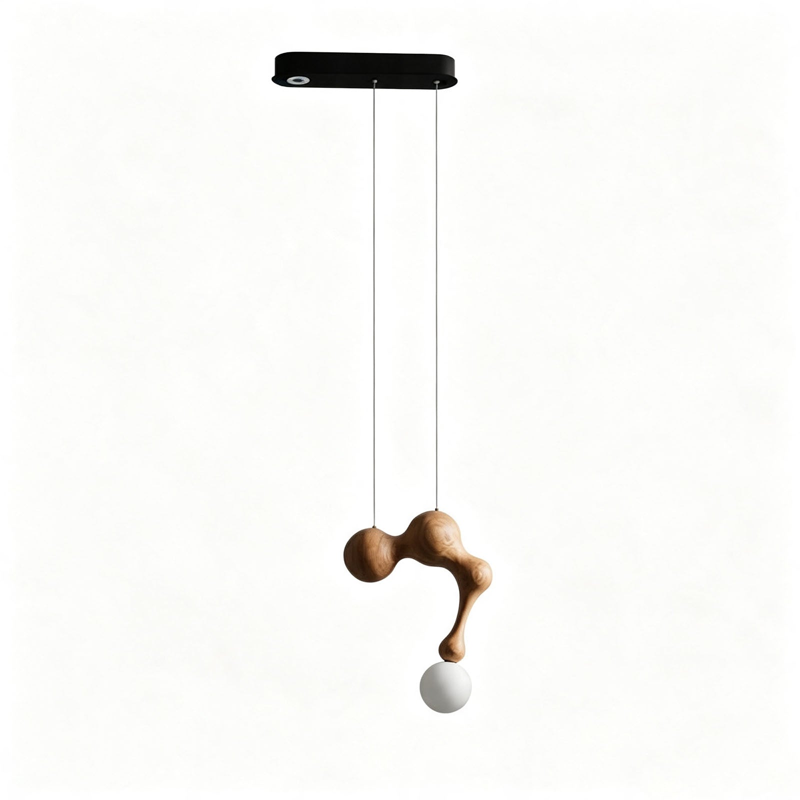 WOMO Hand‑Carved Irregular Wood Chandelier-WM3274