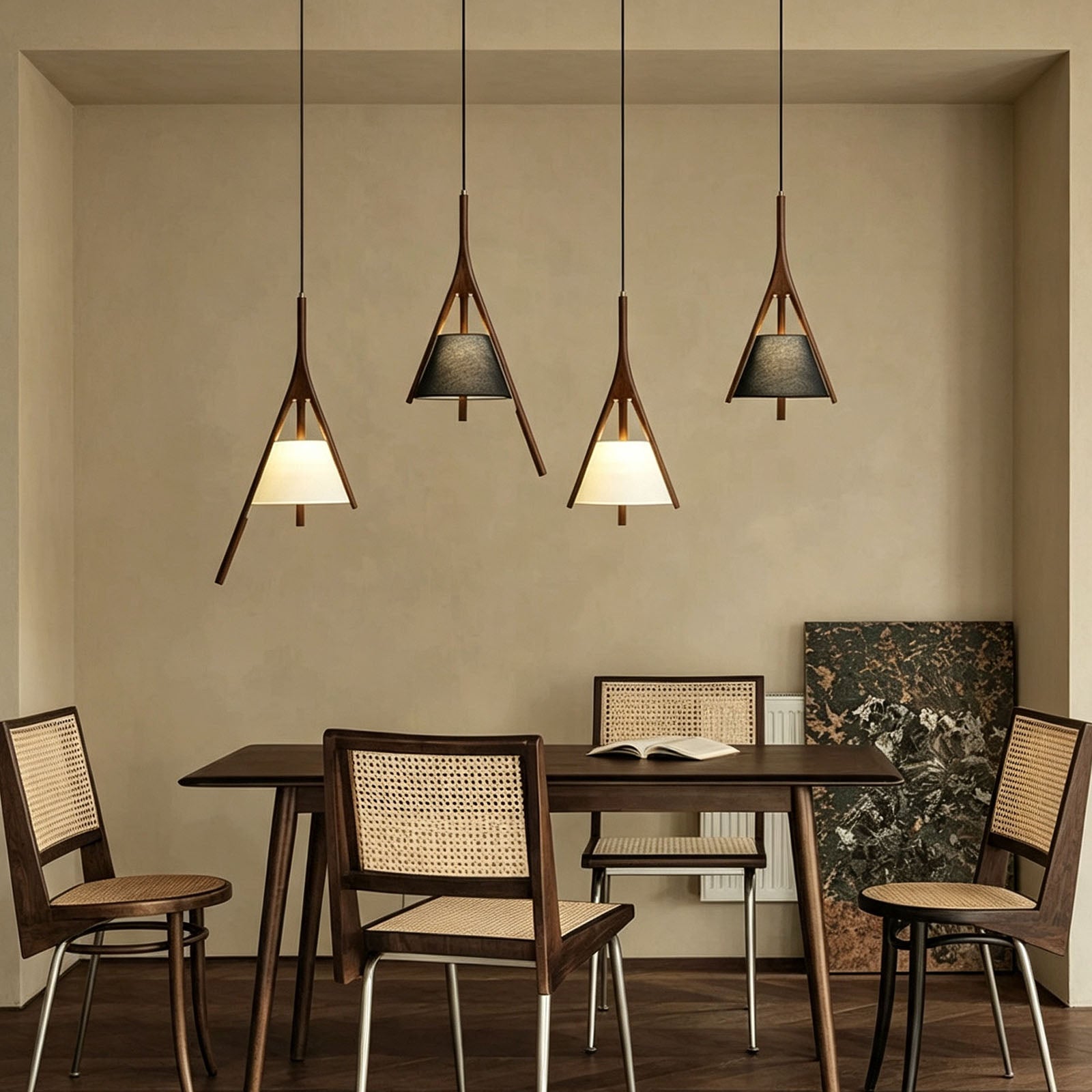 WOMO Branch‑Shaped Wood Linear Pendant Light-WM3275