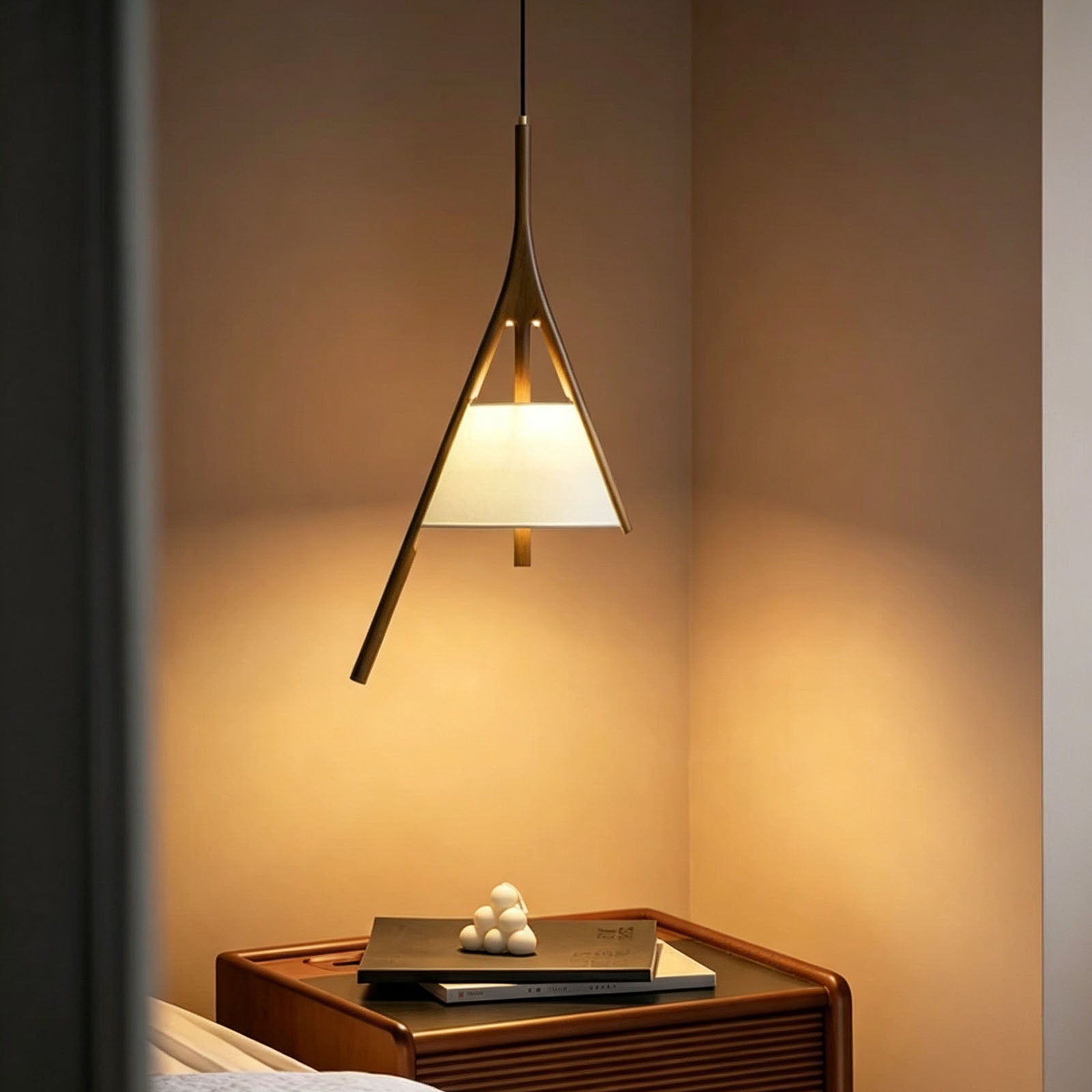 WOMO Branch‑Shaped Wood Linear Pendant Light-WM3275