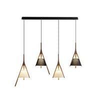 WOMO Branch‑Shaped Wood Linear Pendant Light-WM3275