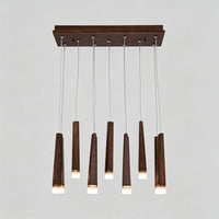 WOMO Cascading Multi‑Light Solid Wood Chandelier-WM3276