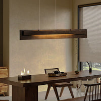 WOMO Dimmable Long Wood Linear Pendant Light-WM3277