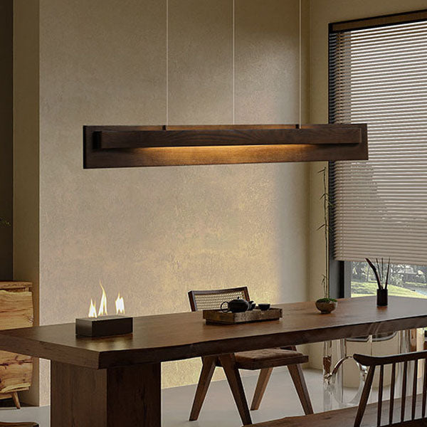 WOMO Dimmable Long Wood Linear Pendant Light-WM3277