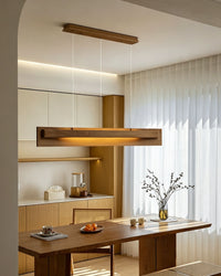 WOMO Dimmable Long Wood Linear Pendant Light-WM3277