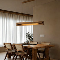 WOMO Dimmable Long Wood Linear Pendant Light-WM3277