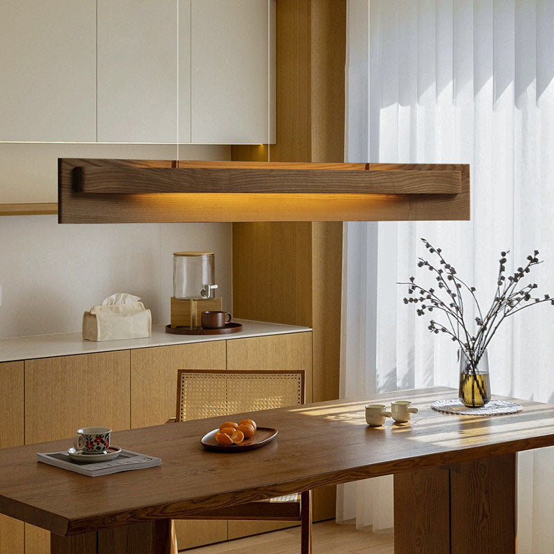 WOMO Dimmable Long Wood Linear Pendant Light-WM3277