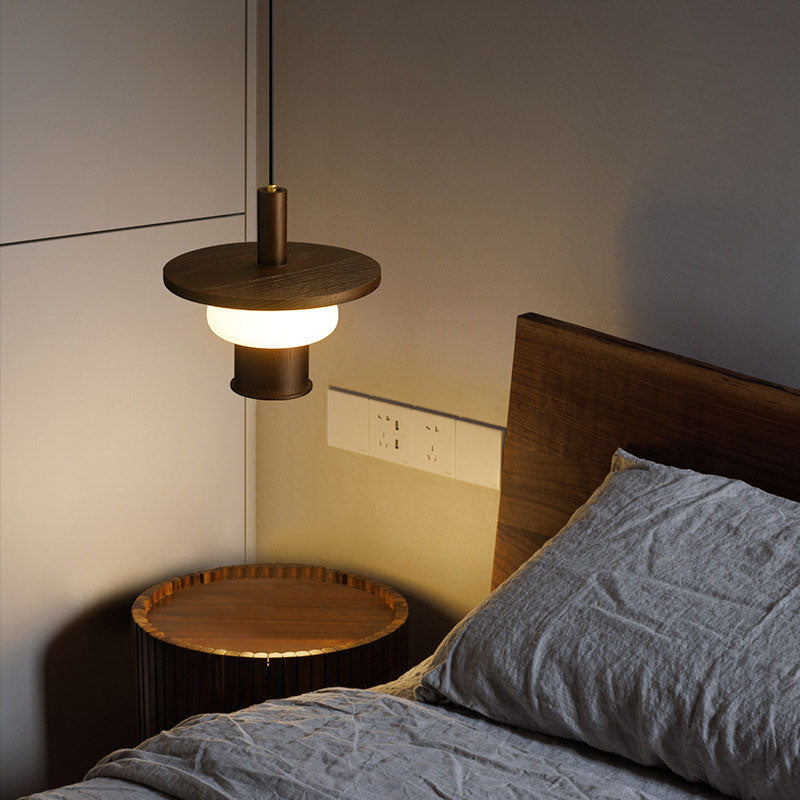 WOMO Disc Wood Pendant Light-WM3278