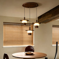 WOMO Disc Wood Pendant Light-WM3278