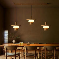 WOMO Disc Wood Pendant Light-WM3278