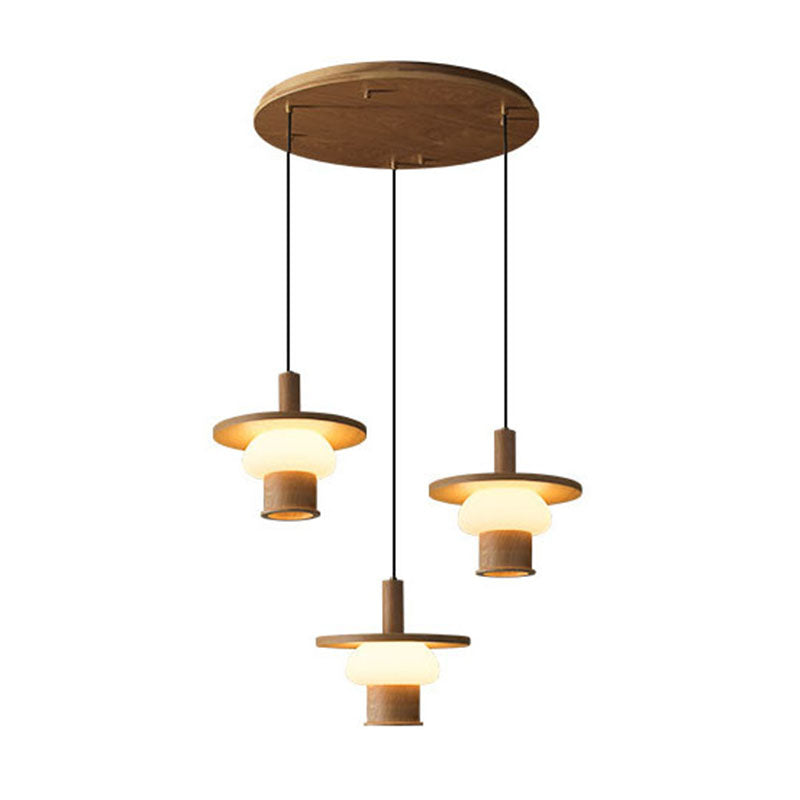 WOMO Disc Wood Pendant Light-WM3278