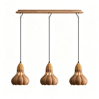 WOMO Wooden Gourd Pumpkin Pendant Light-WM3279