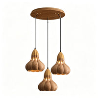 WOMO Wooden Gourd Pumpkin Pendant Light-WM3279
