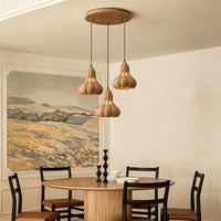 WOMO Wooden Gourd Pumpkin Pendant Light-WM3279