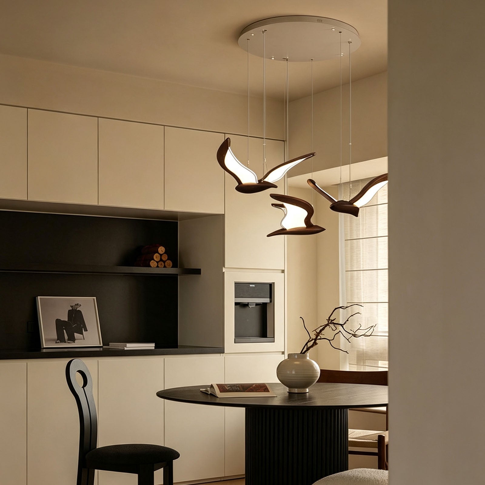 WOMO Flying Bird Wooden Chandelier-WM3280