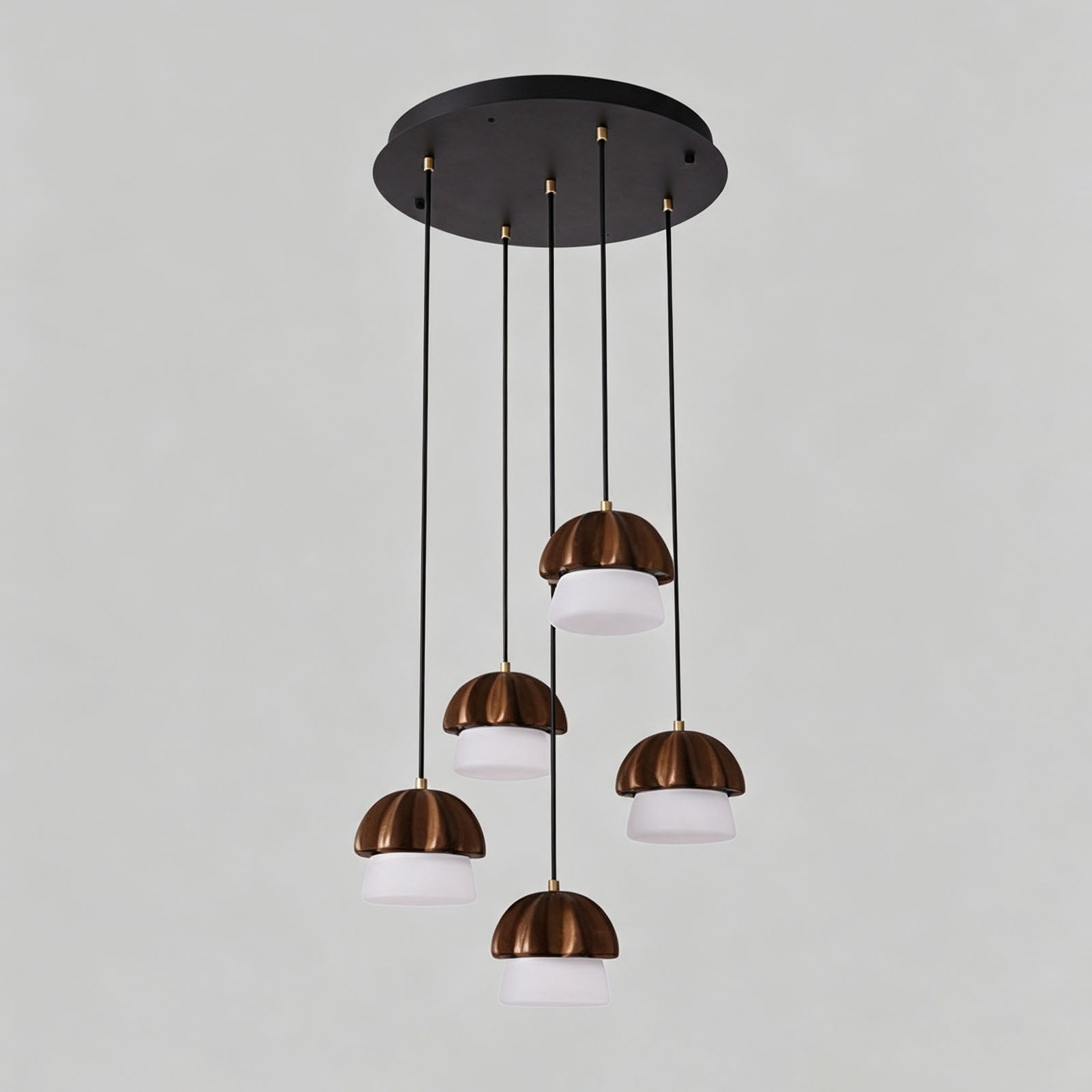 WOMO Wooden Mushroom Pendant Light-WM3281